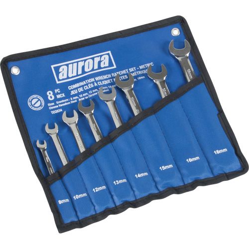 Fixed Head Wrench Set, Combination, 8 Pieces, Metric Mukwa Safety Services