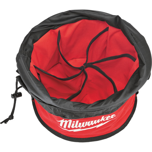 Sac range-tout style parachute, 11-4/5" lo x 11-4/5" la x 11" h, Nylon, Noir/Rouge Mukwa Safety Services