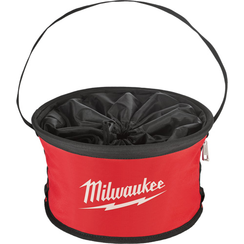 Sac range-tout style parachute, 11-4/5" lo x 11-4/5" la x 11" h, Nylon, Noir/Rouge Mukwa Safety Services