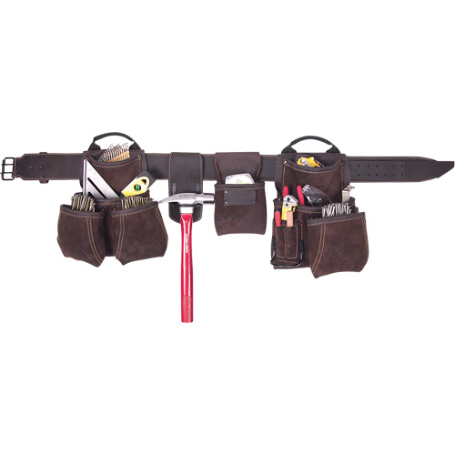 Ceintures &agrave; outils de luxe pour entrepreneur, Cuir, Havane Mukwa Safety Services