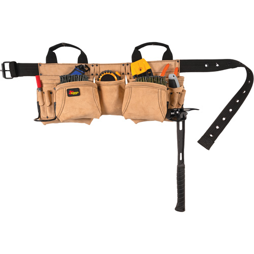 Ceinture &agrave; outils pour menuisier, Cuir, Havane Mukwa Safety Services