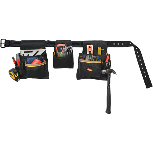 Ceinture &agrave; outils combin&eacute;e de luxe, Polyester, Noir Mukwa Safety Services