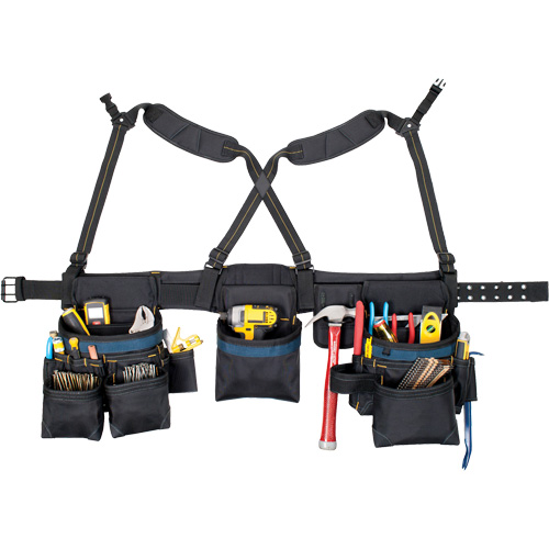 Ceinture &agrave; outils pour menuisier, Polyester, Noir Mukwa Safety Services
