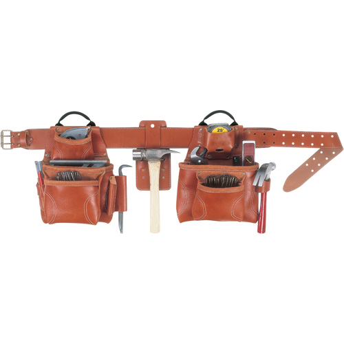 Ceinture &agrave; outils combin&eacute;e de luxe, Cuir, Havane Mukwa Safety Services