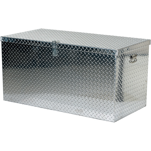 Aluminum Treadplate Portable Tool Box, 25-1/16" D x 49-1/4" W x 24" H, Silver Mukwa Safety Services