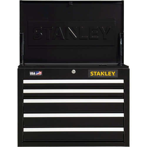 300 Series Tool Chest, 26" W, 5 Drawers, Black Mukwa Safety Services