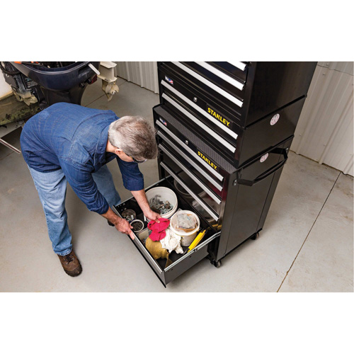 Armoire &agrave; outils moyenne de s&eacute;rie 300, 26" la, 2 tiroirs, Noir Mukwa Safety Services