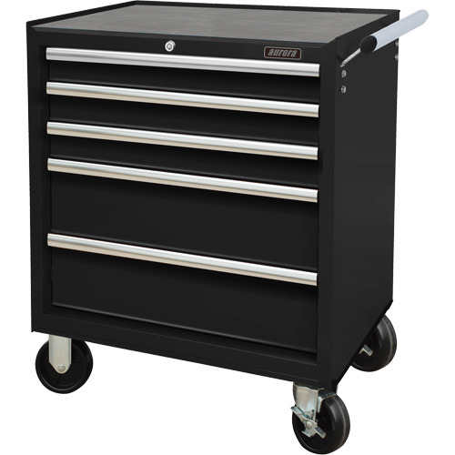 Chariot &agrave; outils industriel, 5 tiroirs, 27" la x 18-3/4" p x 31-1/2" h, Noir Mukwa Safety Services