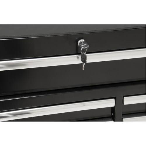 Chariot &agrave; outils industriel, 11 tiroirs, 41" la x 18-3/4" p x 39-1/3" h, Noir Mukwa Safety Services