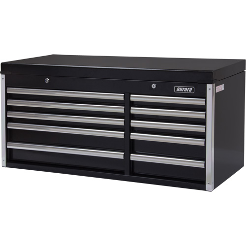 Industrial Tool Chest, 41" W, 10 Drawers, Black Mukwa Safety Services