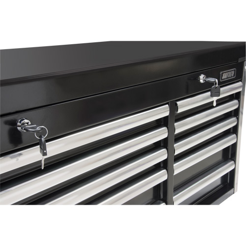 Industrial Tool Chest, 41" W, 10 Drawers, Black Mukwa Safety Services
