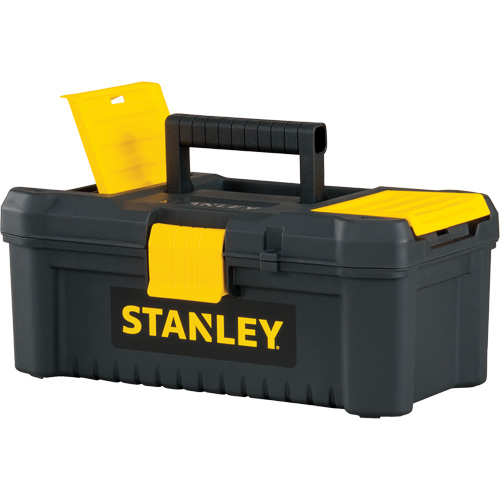 Coffre &agrave; outils avec plateau Essential, 12-1/2" la x 7-3/8" p x 5-1/8" h, Noir/Jaune Mukwa Safety Services