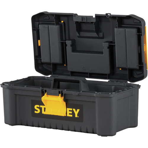 Coffre &agrave; outils avec plateau Essential, 12-1/2" la x 7-3/8" p x 5-1/8" h, Noir/Jaune Mukwa Safety Services