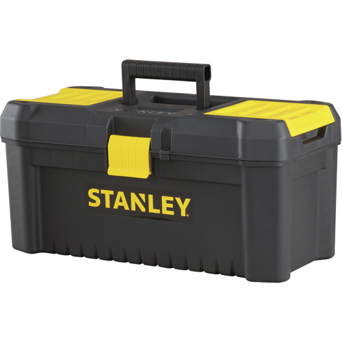 Coffre &agrave; outils avec plateau Essential, 16" la x 8" p x 7-3/10" h, Noir/Jaune Mukwa Safety Services