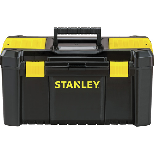 Coffre &agrave; outils avec plateau Essential, 19" la x 9-7/8" p x 9-3/4" h, Noir/Jaune Mukwa Safety Services