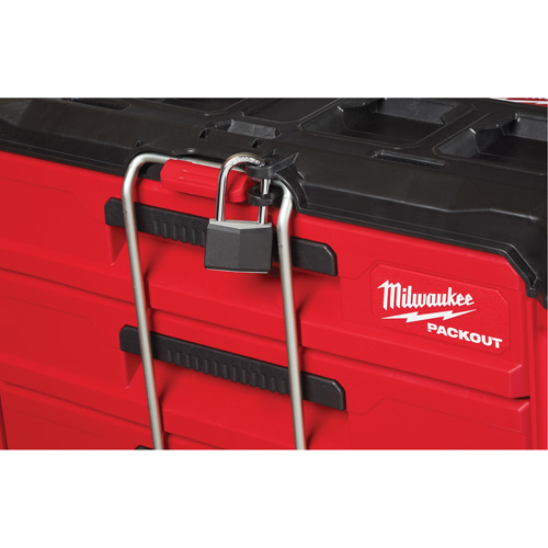 Boîte &agrave; outils avec 3 tiroirs Packout, 16-1/3" x 14-1/3" x 22-1/5", Noir/Rouge Mukwa Safety Services