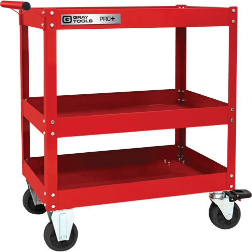 Chariot utilitaire robuste s&eacute;rie PRO+, 3 tiers, 30-1/5" x 38-1/3" x 19-1/2" Mukwa Safety Services