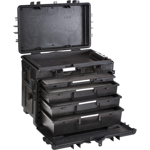 Mobile Tool Chest With Drawers, 8 Drawers, 22-4/5" W x 15" D x 18" H, Black Mukwa Safety Services