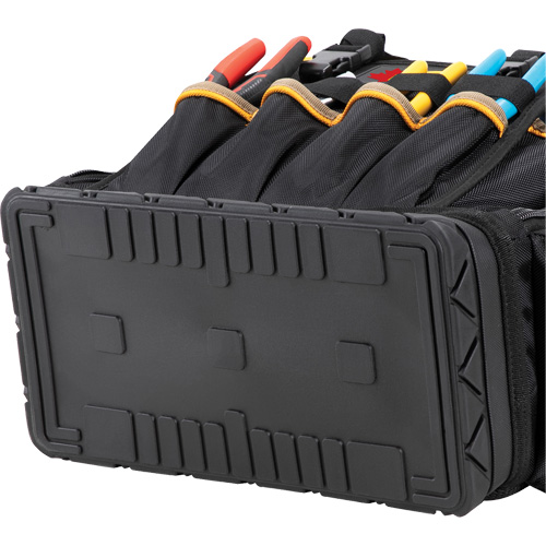 Molded Base Tool Backpack, 18" L x 13" W, Black/Blue, Ballistic/Polyester Mukwa Safety Services