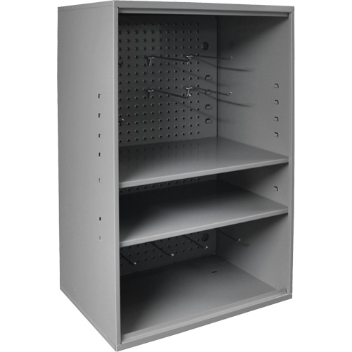 Armoire d'entreposage de produits abrasifs avec panneau perfor&eacute;, Acier, 19-7/8" x 14-1/4" x 32-3/4", Gris Mukwa Safety Services