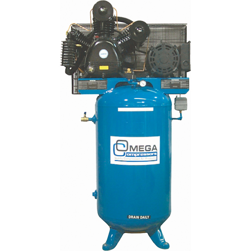 Compresseurs d'air s&eacute;rie industrielle - Compresseurs verticaux - Deux &eacute;tages, 66,6 gal. (80 gal. US) Mukwa Safety Services