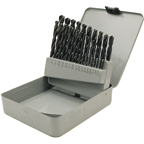 Coffret de forets en oxyde noir JET-KUT, 29 morceaux, Acier rapide Mukwa Safety Services