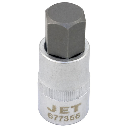 Bit Socket, Hex, 14 mm x 2" L, 1/2" Drive Mukwa Safety Services