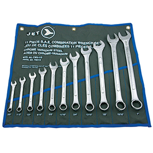 11-Piece SAE Raised Panel Combination Wrench Set, Combination, 11 Pieces, Imperial Mukwa Safety Services
