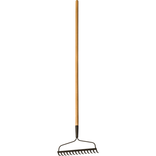Bow Rake, Wood Handle, 51" L, 14" Blade, 14 Tines Mukwa Safety Services