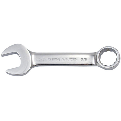 Cl&eacute; mixte courte enti&egrave;rement polie, 12 pans, 3/8", Fini Chrome Mukwa Safety Services