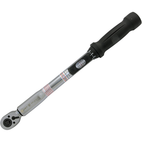 Heavy-Duty Slim Head Torque Wrench, Click, 3/8" Square Drive, 10 - 80 ft-lbs. Mukwa Safety Services