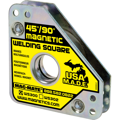 Magnetic Welding Squares, 3-3/4" L x 3/4" W x 3-3/4" H, 60 lbs. Mukwa Safety Services