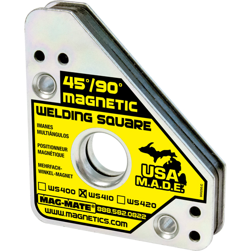Magnetic Welding Squares, 3-3/4" L x 3/4" W x 4-3/8" H, 75 lbs. Mukwa Safety Services