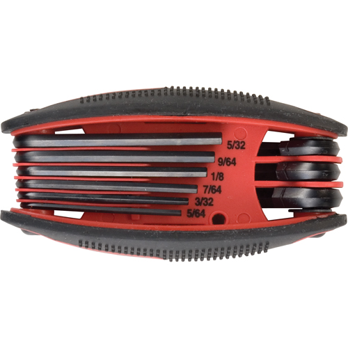 Folding Hex Key Set, 9 Pcs., Imperial Mukwa Safety Services