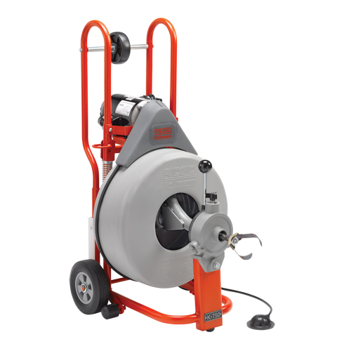 Drum Machine Drain Cleaner K-750, Electric, 3/4" x 100' Mukwa Safety Services
