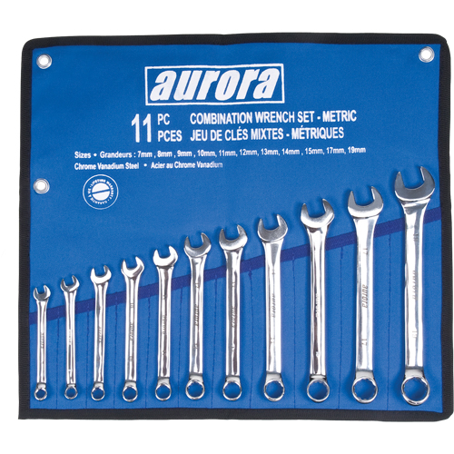 Wrench Set, Combination, 11 Pieces, Metric Mukwa Safety Services