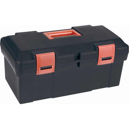 Coffre &agrave; outils robuste, 17-1/2" la x 9-1/2" p x 8" h, Noir Mukwa Safety Services