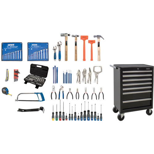 Ensemble d'outils interm&eacute;diaires avec coffre en acier, 112 morceaux Mukwa Safety Services