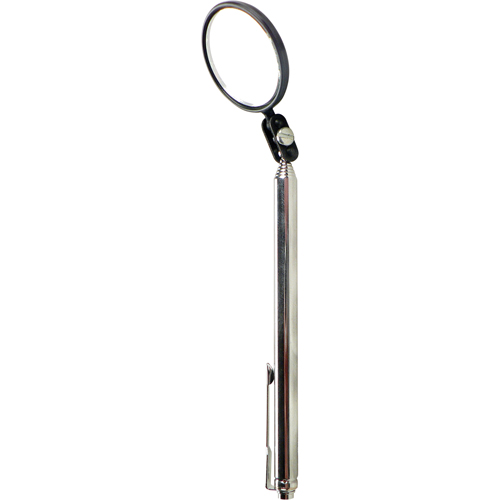Inspection Mirror, Circular, 1-1/2" L x 1-1/2" W, Telescopic Mukwa Safety Services