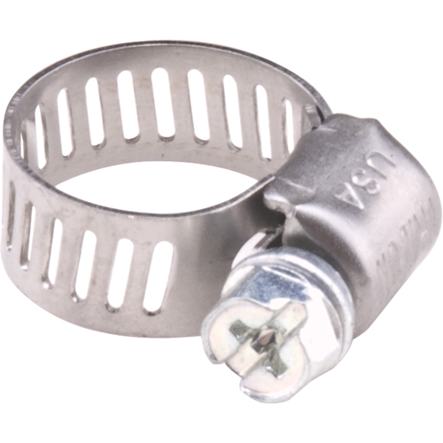 Hose Clamps - Stainless Steel Band & Zinc Plated Screw, Min Dia. 1/5", Max Dia. 5/8" Mukwa Safety Services