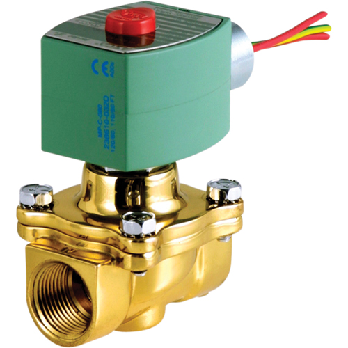 2-Way Pilot Operated Solenoid Valves, 1-1/4" Pipe, 100 psi Mukwa Safety Services