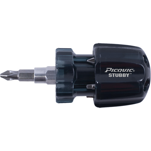 Stubby Multi-Bit Screwdrivers, 1-3/10" L Mukwa Safety Services