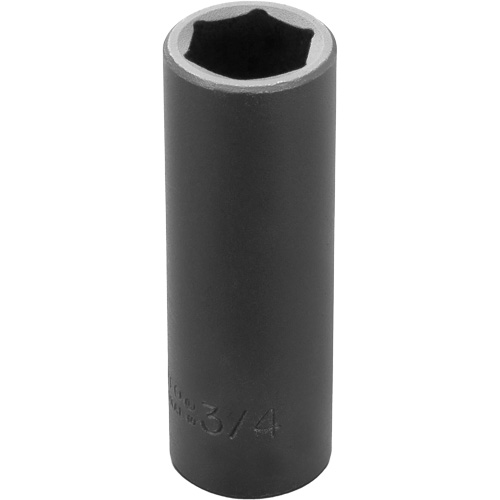 Socket, Impact, 3/4", 1/2" Drive, 6 Points, Deep Mukwa Safety Services