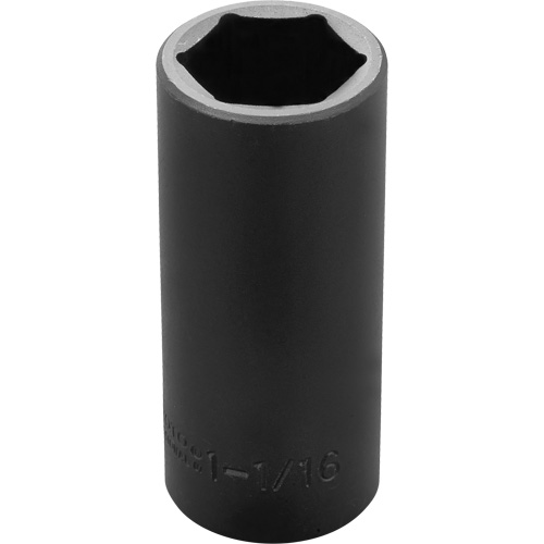 Socket, Impact, 1-1/16", 1/2" Drive, 6 Points, Deep Mukwa Safety Services