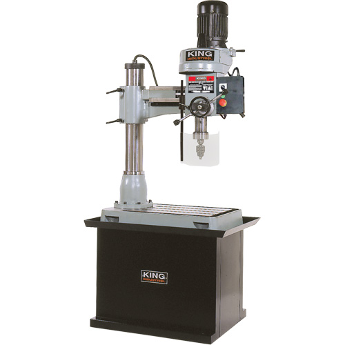 Radial Drilling Machine with Stand, 1/2" Chuck, 5 Speed(s), 19-5/8" W x 21-5/8" L, #3 Morse Mukwa Safety Services
