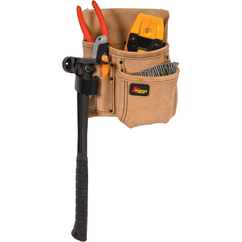 Half Carpenter Apron, Multiple Tool Holder, Leather, 4 Pockets Mukwa Safety Services