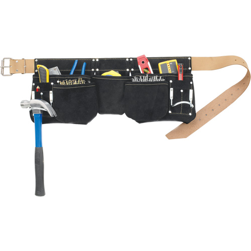 Ceintures &agrave; outils pour apprenti menuisier, Cuir, Noir Mukwa Safety Services