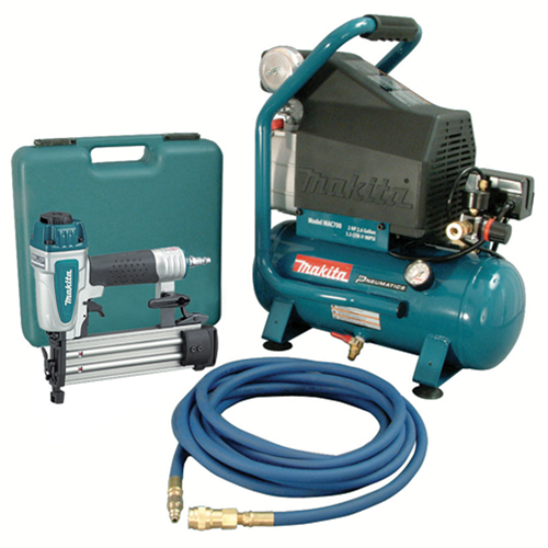 Trousses de compresseur d'air et Cloueuse Brad, &eacute;lectrique, 2,6 gal. (2,6 gal. US), 130 PSI, 120/1 V Mukwa Safety Services