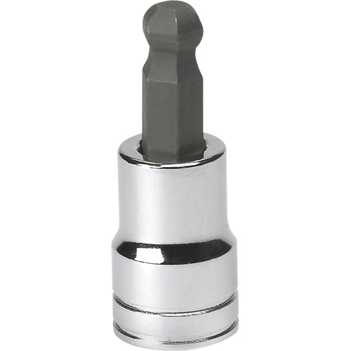 SAE Bit Socket, Hex Ball, 3/8" x 1.968" L, 3/8" Drive Mukwa Safety Services