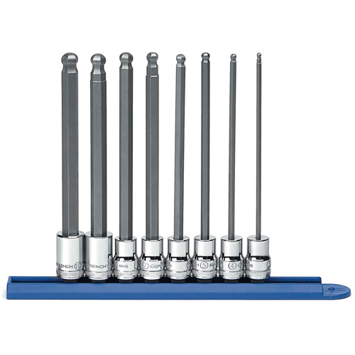 Long Ball End Metric Socket Set, Hex, 3/8" Drive, 8 Pcs Mukwa Safety Services